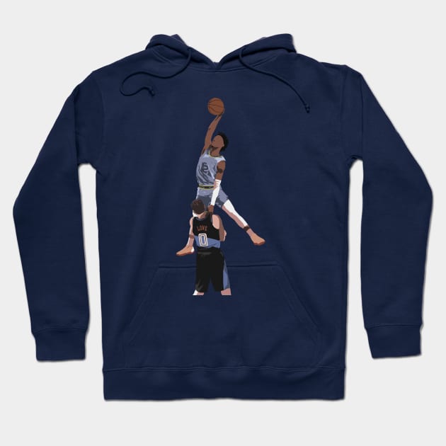 Ja Morant Almost Dunks On Kevin Love Hoodie by rattraptees